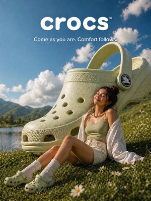 超现实 Crocs 夏季广告海报