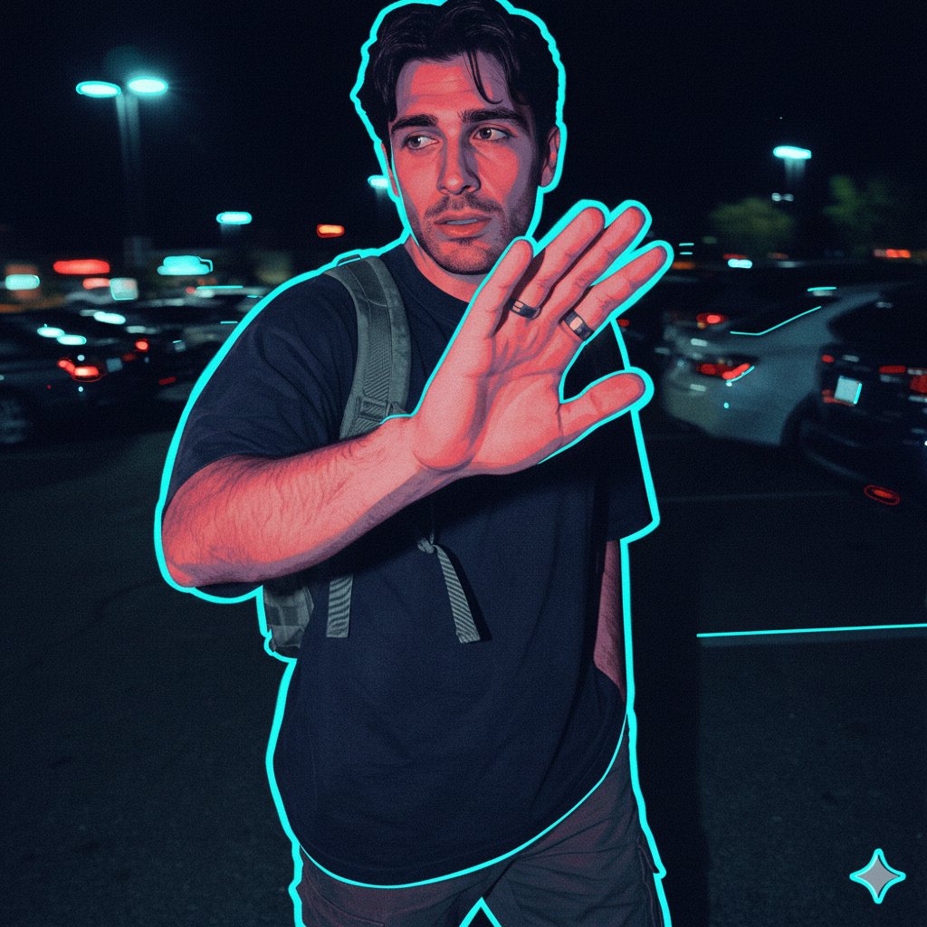 个人资料 / 头像 - 赛博朋克黑色矢量风格迁移提示词