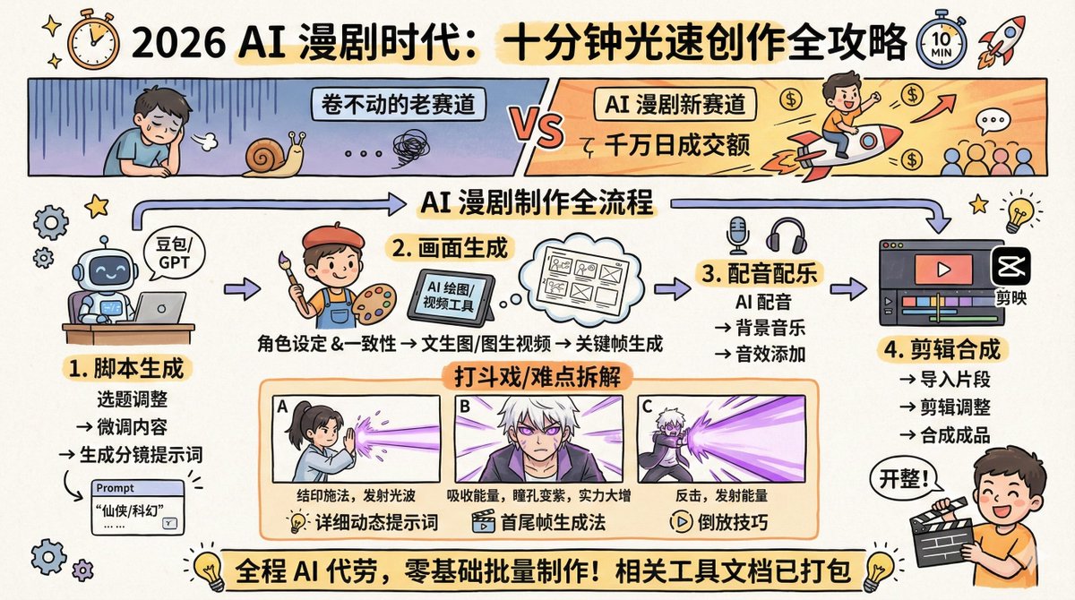 インフォグラフィック / 教育ビジュアル - AI コミック制作ワークフローとインフォグラフィックプロンプト