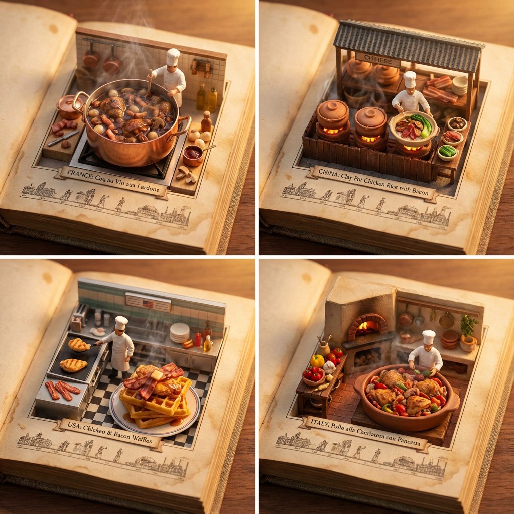 อินโฟกราฟิก / ภาพประกอบเพื่อการศึกษา - ระบบแนะนำอาหารสำหรับสร้างตำราอาหาร