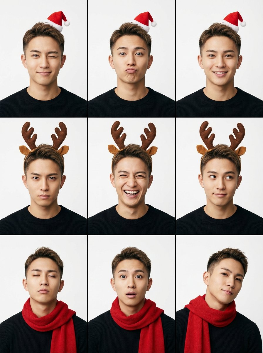 Profil / Avatar - 9 Kare Minimalist Noel Portre İstemleri