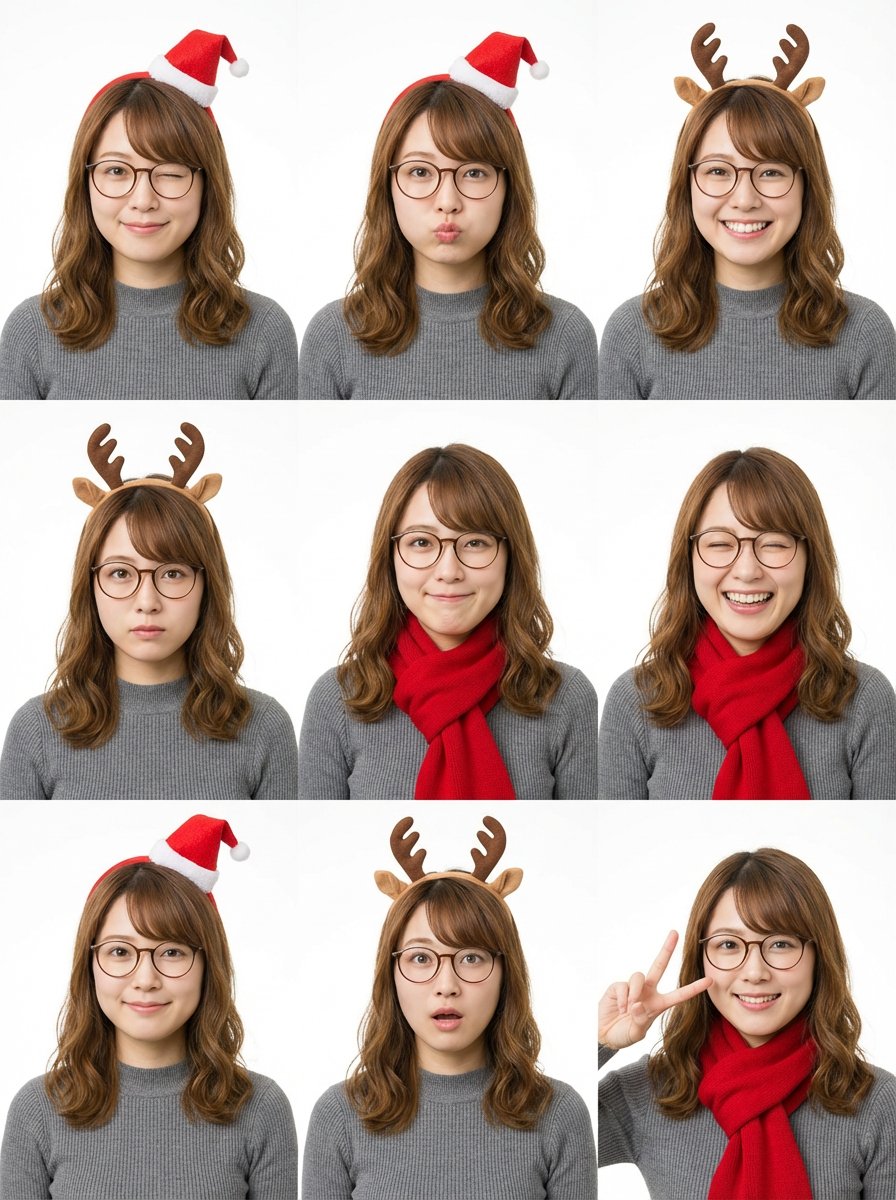 Profil / Avatar - 9 Kare Minimalist Noel Portre İstemleri