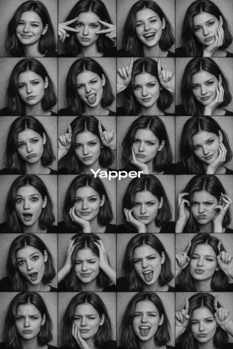 个人资料 / 头像 - 黑白照相亭表情网格提示