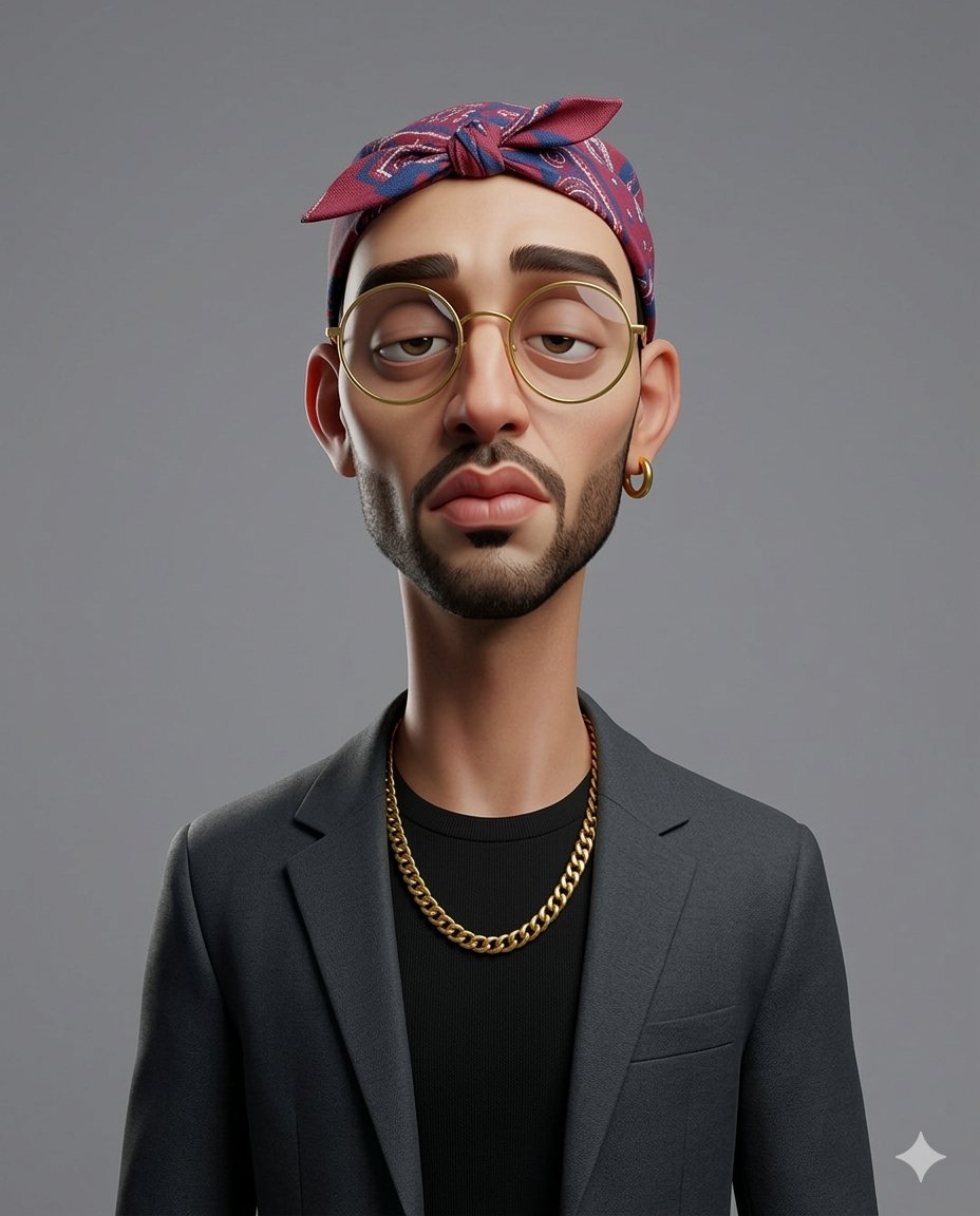 个人资料 / 头像 - 夸张的 3D 漫画人物肖像